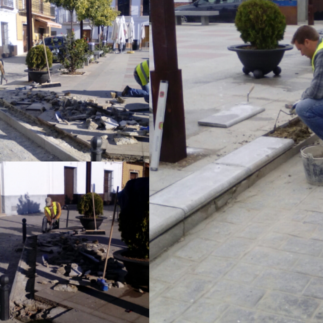 Restauración del acerado de la plaza
