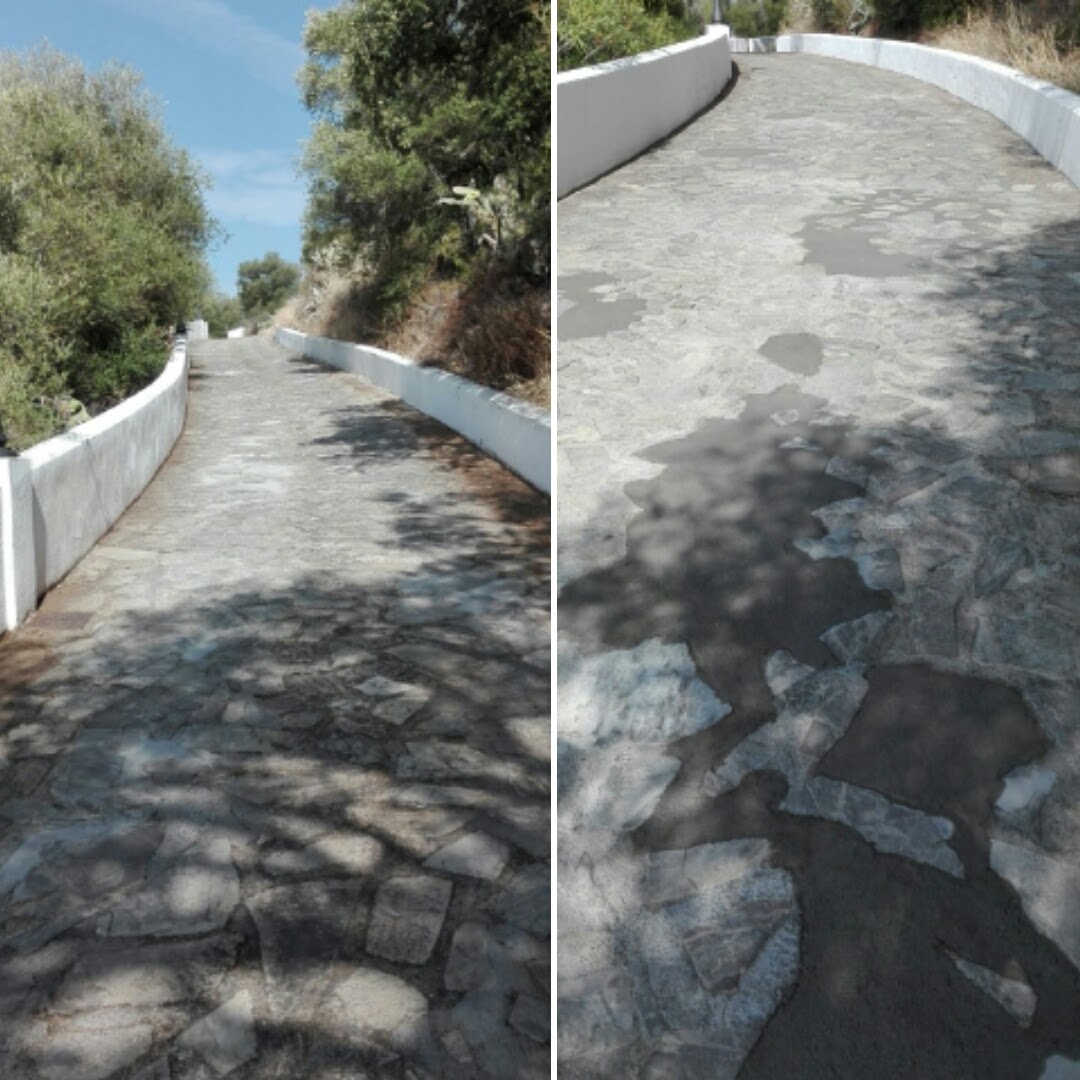 Arreglo del adoquinado de la calle