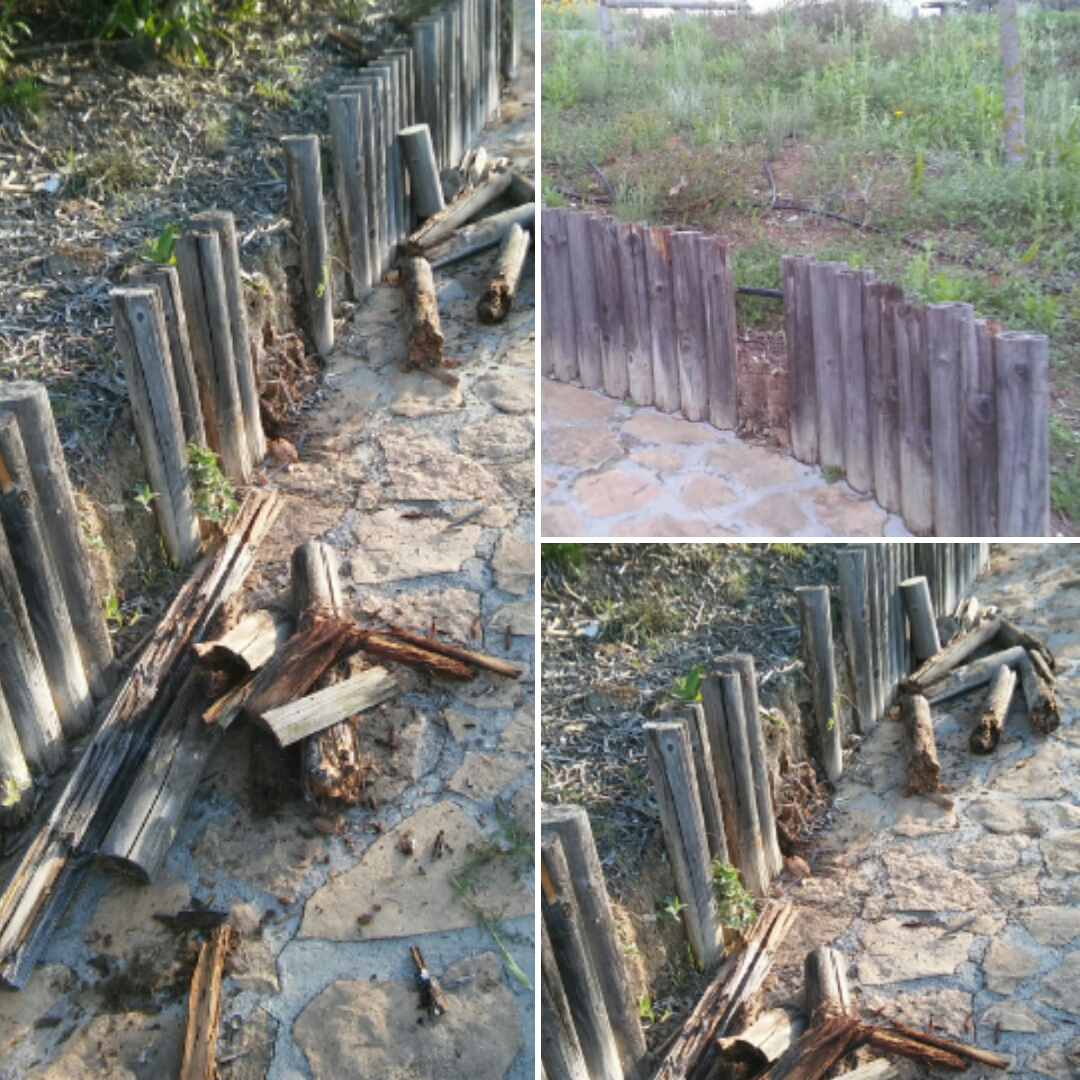 Restauración de los caminos del mirador. Antes.